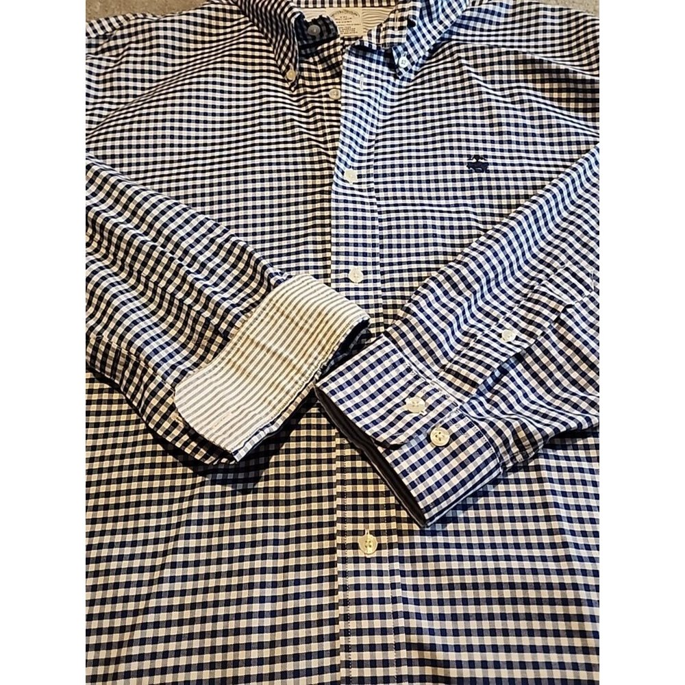 Brooks Brothers REGENT  Men’s XXL  Non-Iron Check Shirt Supima Cotton Flip Cuff